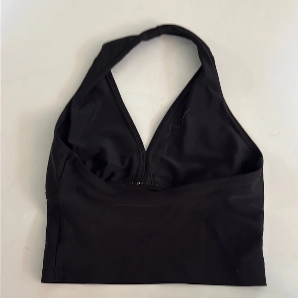 Katrina Black Halter girls  dance Top size youth Large